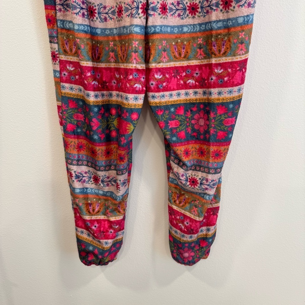 Natural Life Fleece One Piece Pajama Zip Up Boho Comfy Lounge S - Picture 4 of 6